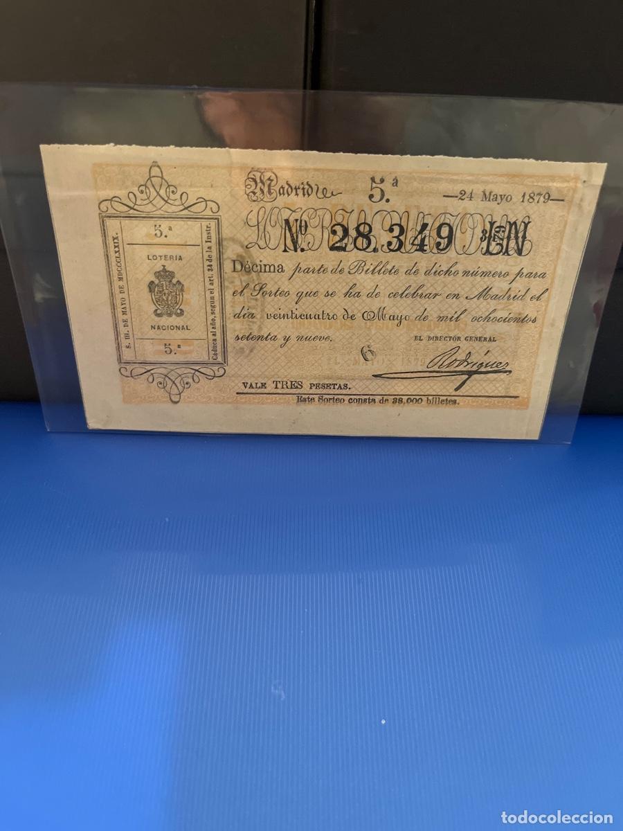 Loter&iacute;a Nacional: D&eacute;cimo de loter&iacute;a 1879