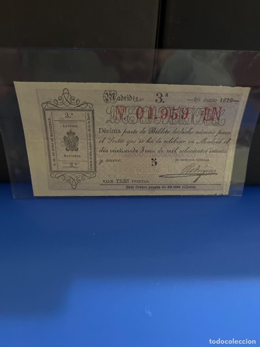 Loter&iacute;a Nacional: D&eacute;cimo de loter&iacute;a 1879