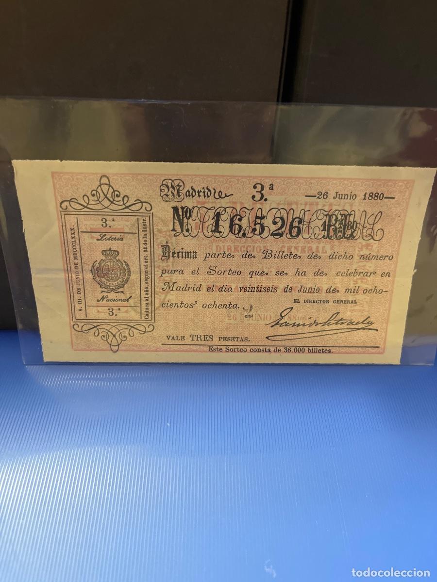 Loter&iacute;a Nacional: D&eacute;cimo de loter&iacute;a 1880