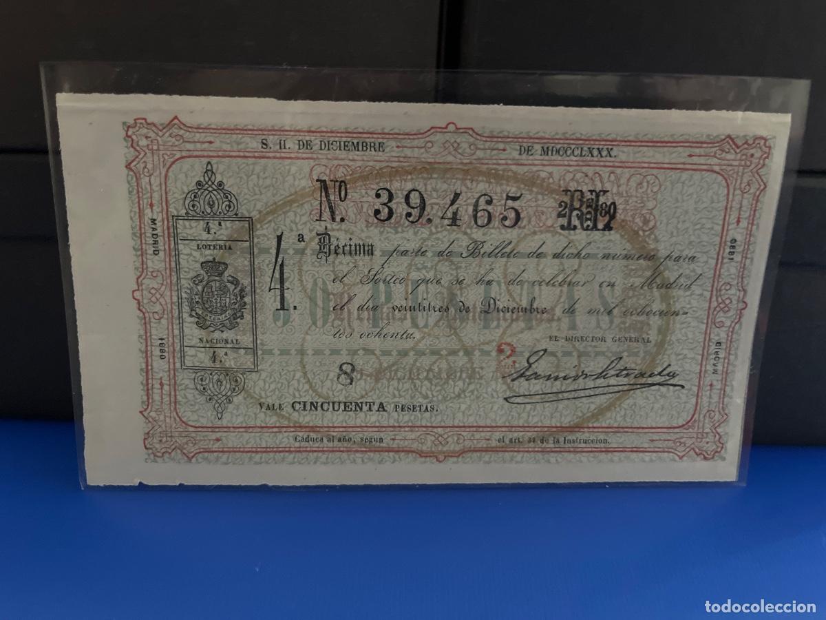 Loter&iacute;a nacional: D&eacute;cimo de loter&iacute;a 1880