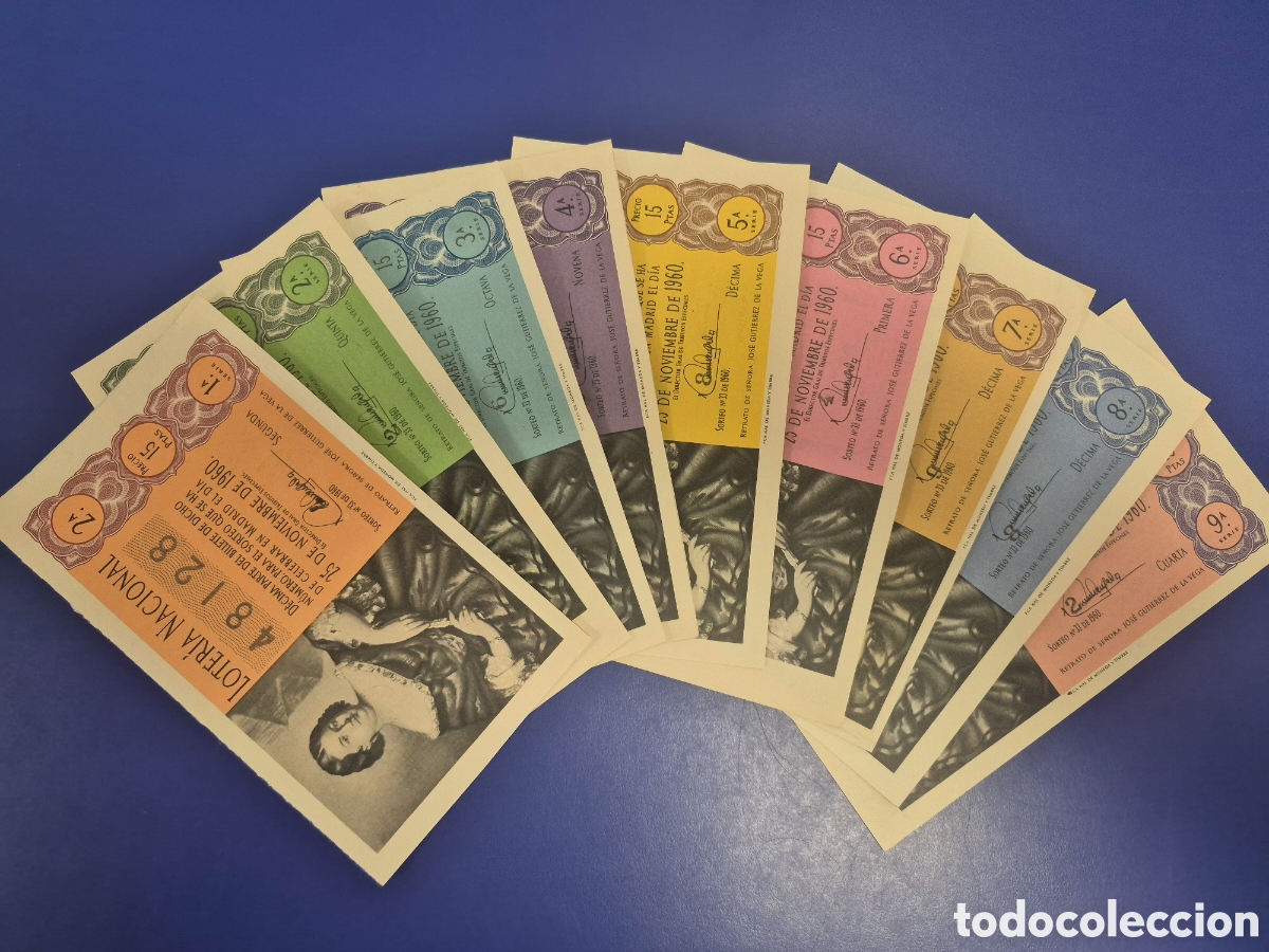 Loter&iacute;a Nacional: LOTERIA NACIONAL SORTEO 33 DE 1960 SERIE COMPLETA