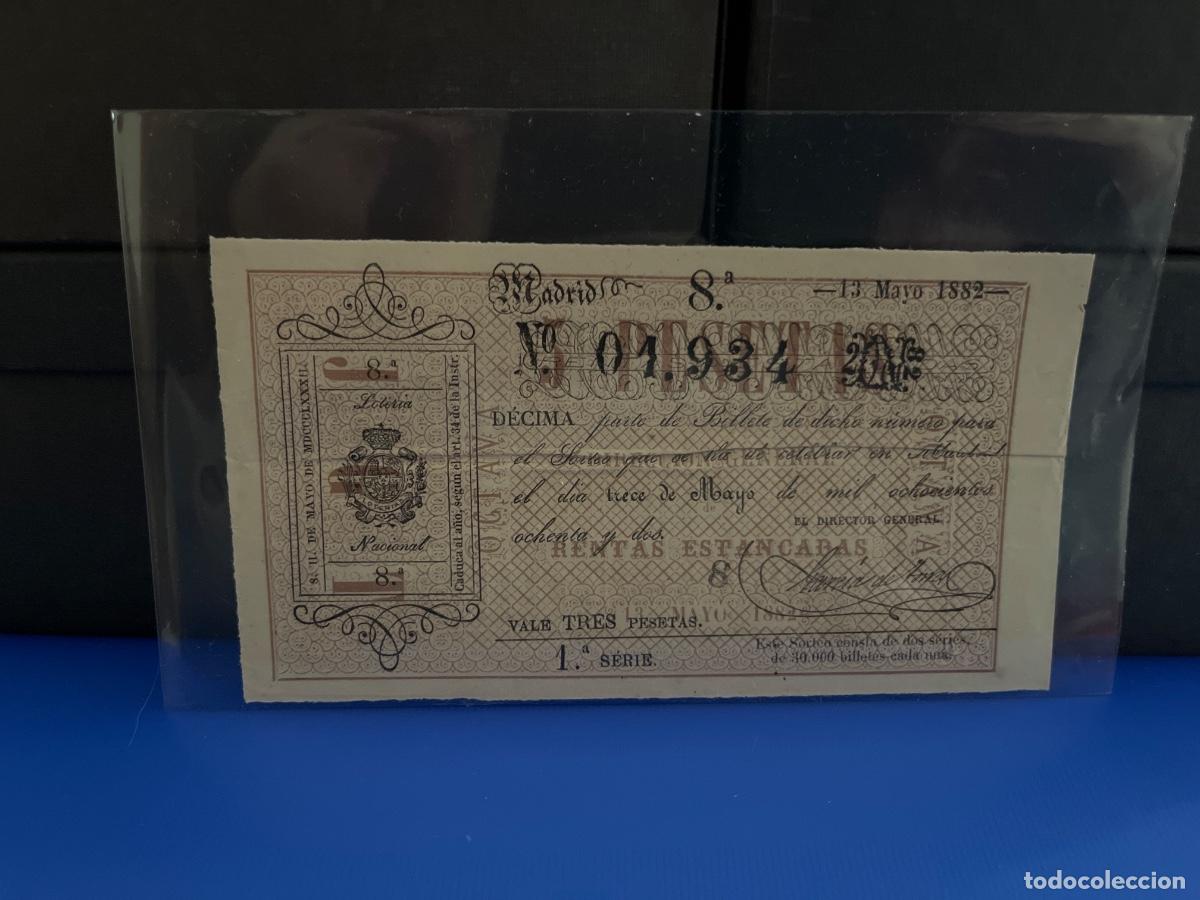 Loter&iacute;a Nacional: D&eacute;cimo de loter&iacute;a 1882