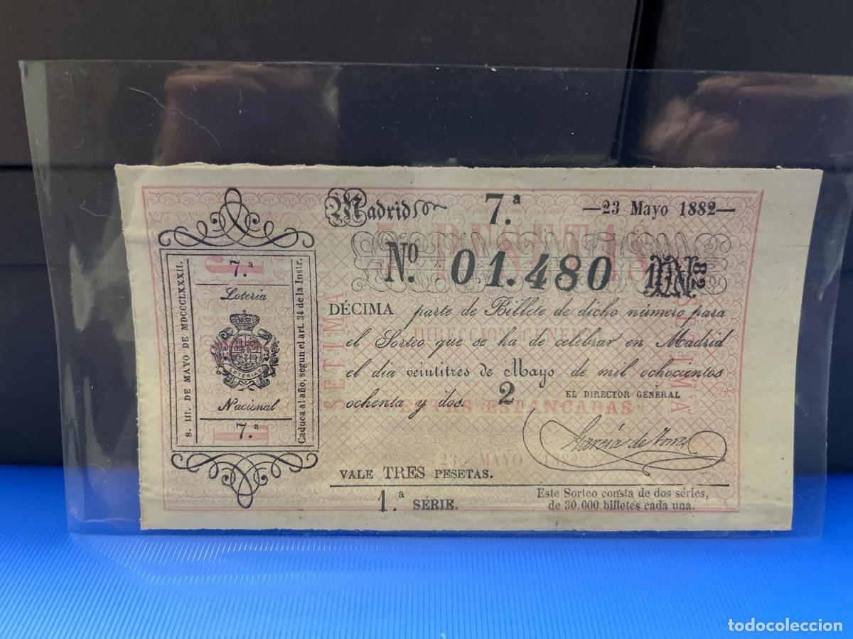 Loter&iacute;a Nacional: D&eacute;cimo de loter&iacute;a 1882