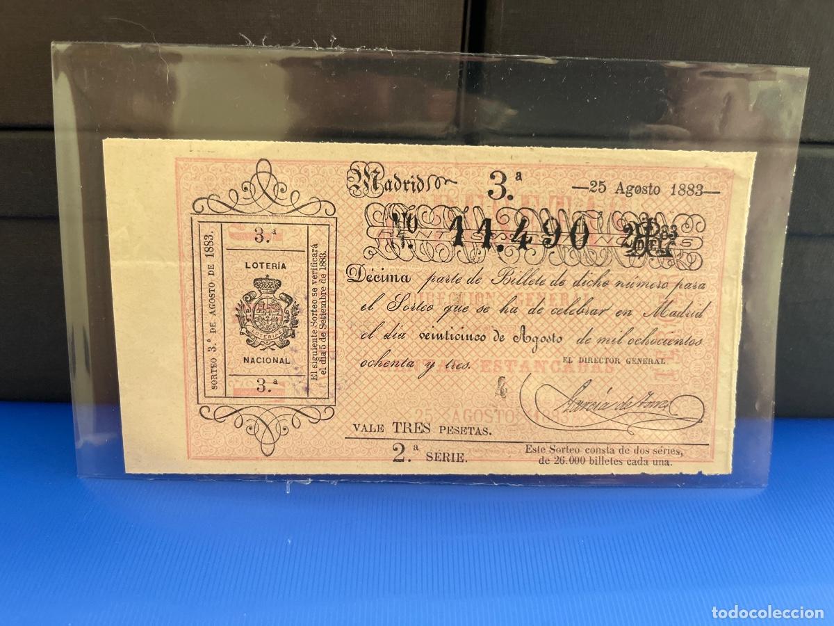 Loter&iacute;a Nacional: D&eacute;cimo de loter&iacute;a 1883
