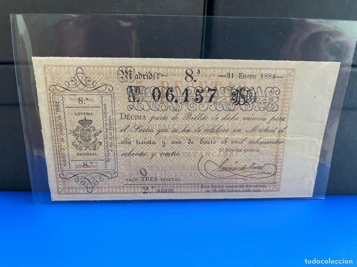 Loter&iacute;a Nacional: D&eacute;cimo de loter&iacute;a 1884