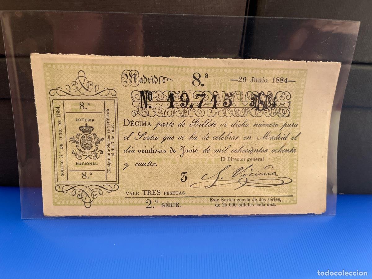 Loter&iacute;a Nacional: D&eacute;cimo de loter&iacute;a 1884