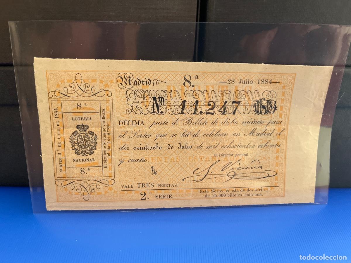 Loter&iacute;a Nacional: D&eacute;cimo de loter&iacute;a 1884