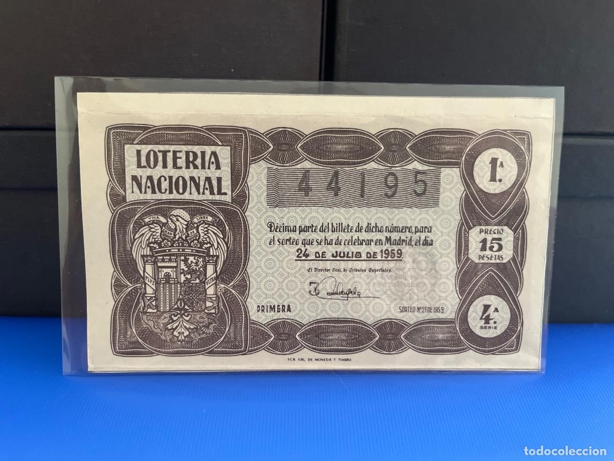 Loter&iacute;a Nacional: Loter&iacute;a nacional 1959 sorteo 21