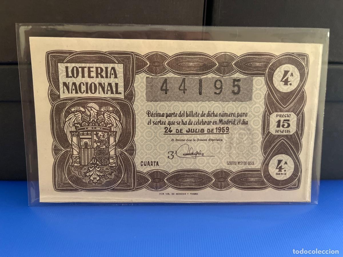 Loter&iacute;a Nacional: Loter&iacute;a nacional 1959 sorteo 21