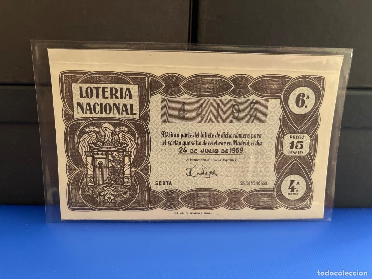Loter&iacute;a Nacional: Loter&iacute;a nacional 1959 sorteo 21