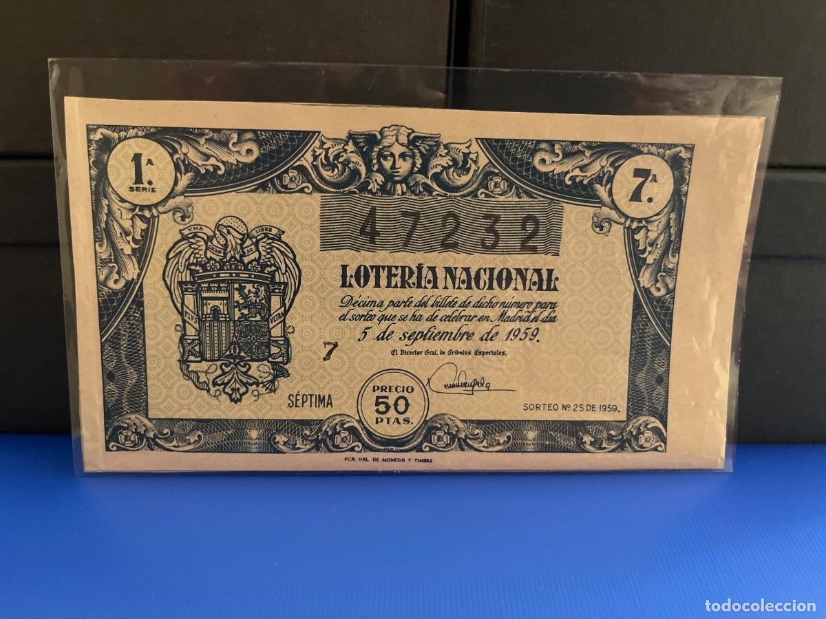 National Spanish Lottery: Loter&iacute;a nacional 1959 sorteo 25