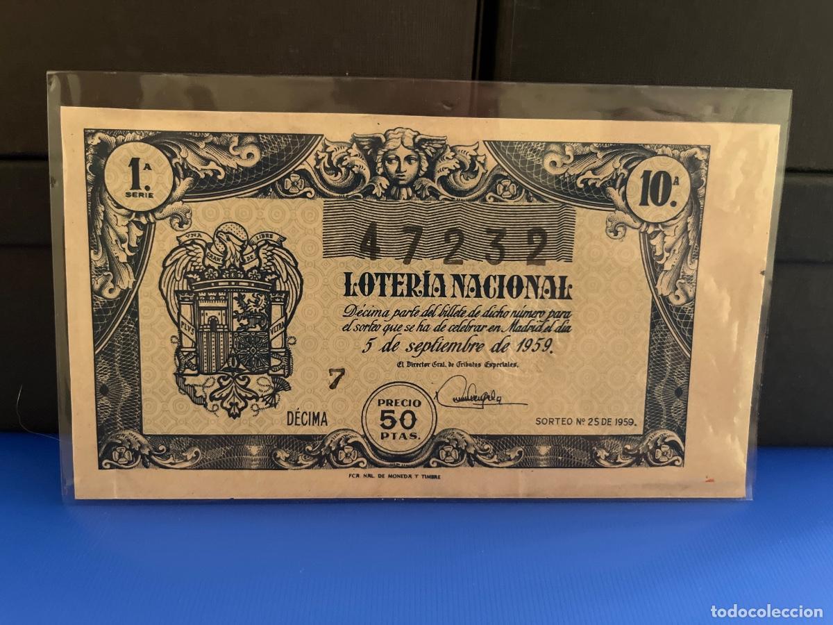 National Spanish Lottery: Loter&iacute;a nacional 1959 sorteo 25