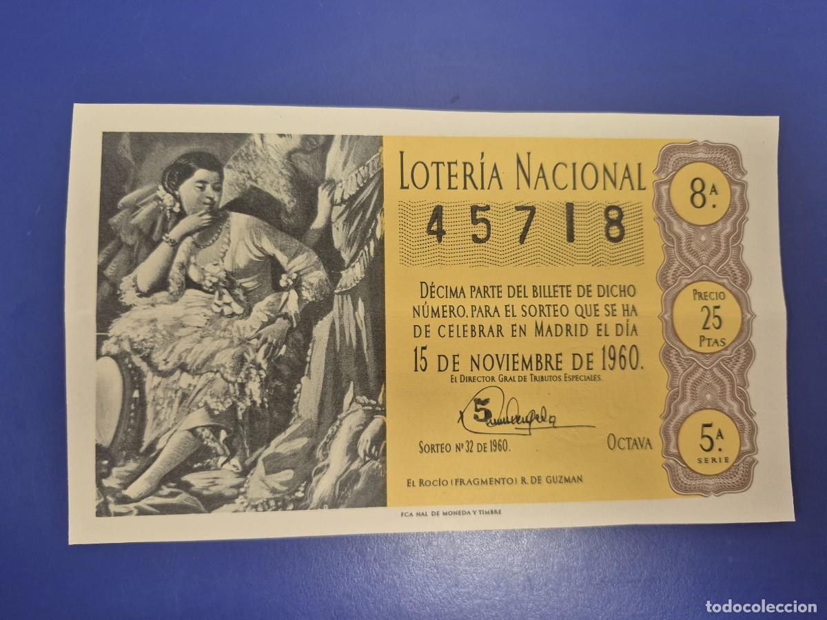 National Spanish Lottery: LOTERIA NACIONAL SORTEO 32 DE 1960 SERIE 5