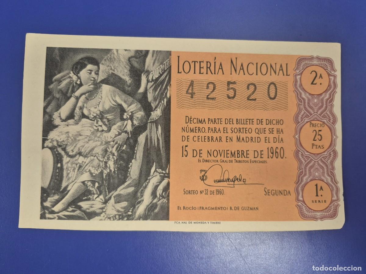 National Spanish Lottery: LOTERIA NACIONAL SORTEO 32 DE 1960 SERIE 1