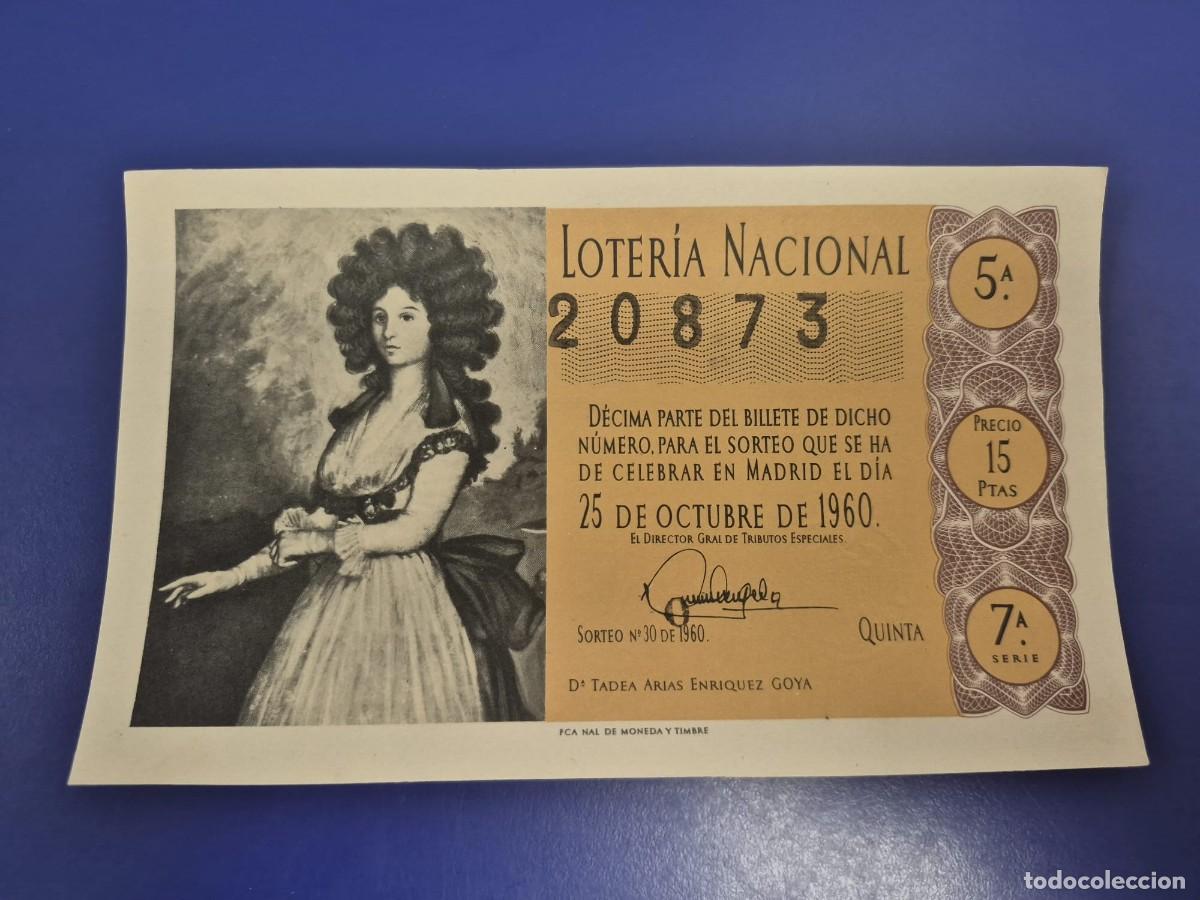 Loter&iacute;a Nacional: LOTERIA NACIONAL SORTEO 30 DE 1960 SERIE 7