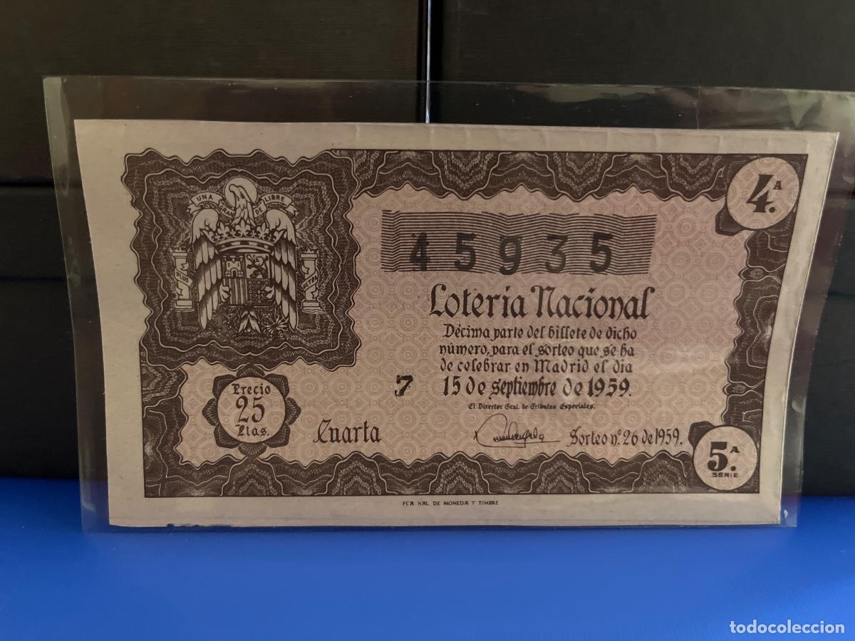 Loter&iacute;a Nacional: Loter&iacute;a nacional 1959 sorteo 26