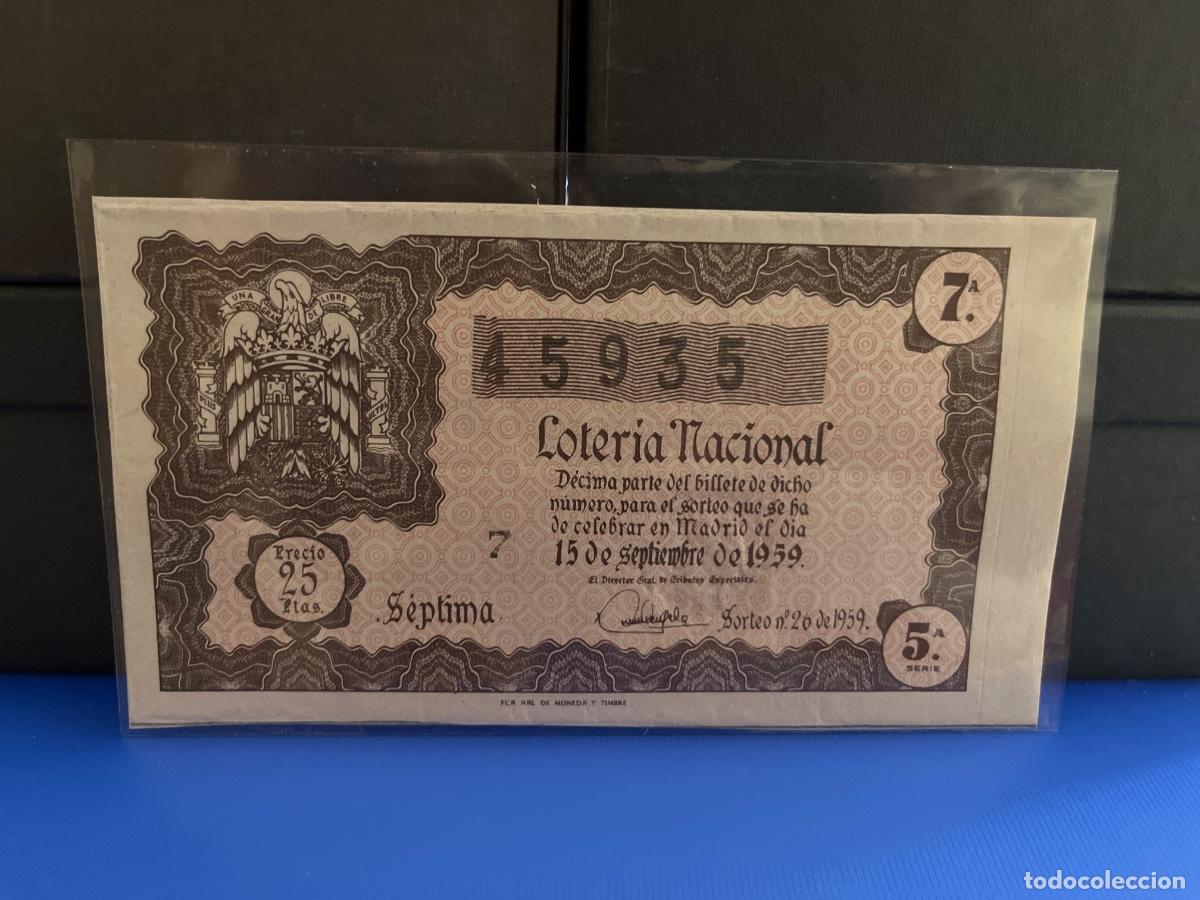 Loter&iacute;a Nacional: Loter&iacute;a nacional 1959 sorteo 26