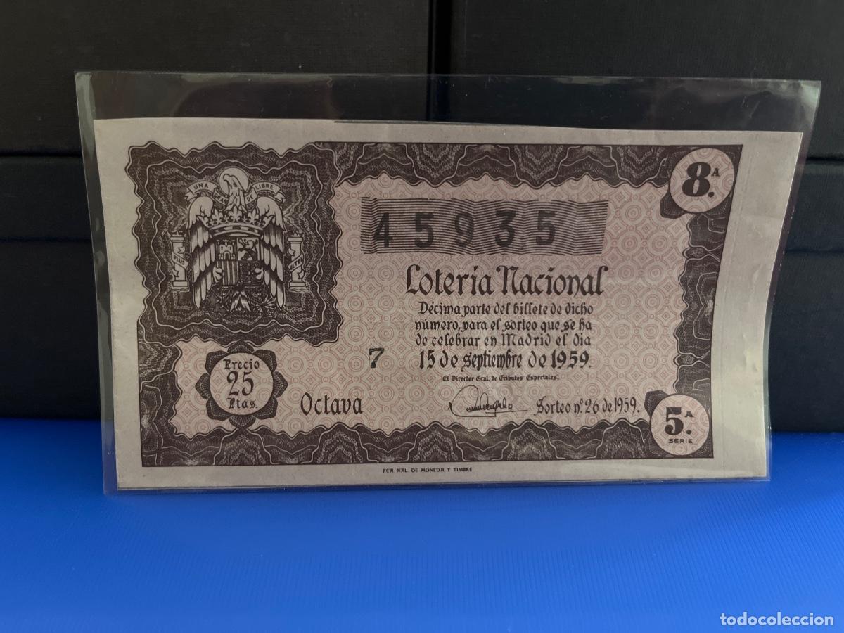 Loter&iacute;a Nacional: Loter&iacute;a nacional 1959 sorteo 26