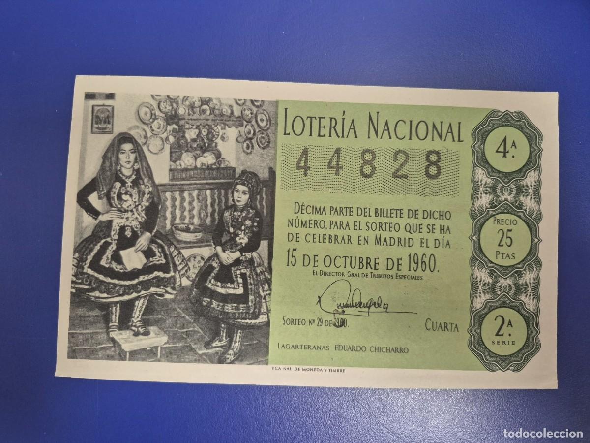 Loter&iacute;a Nacional: LOTERIA NACIONAL SORTEO 29 DE 1960 SERIE 2
