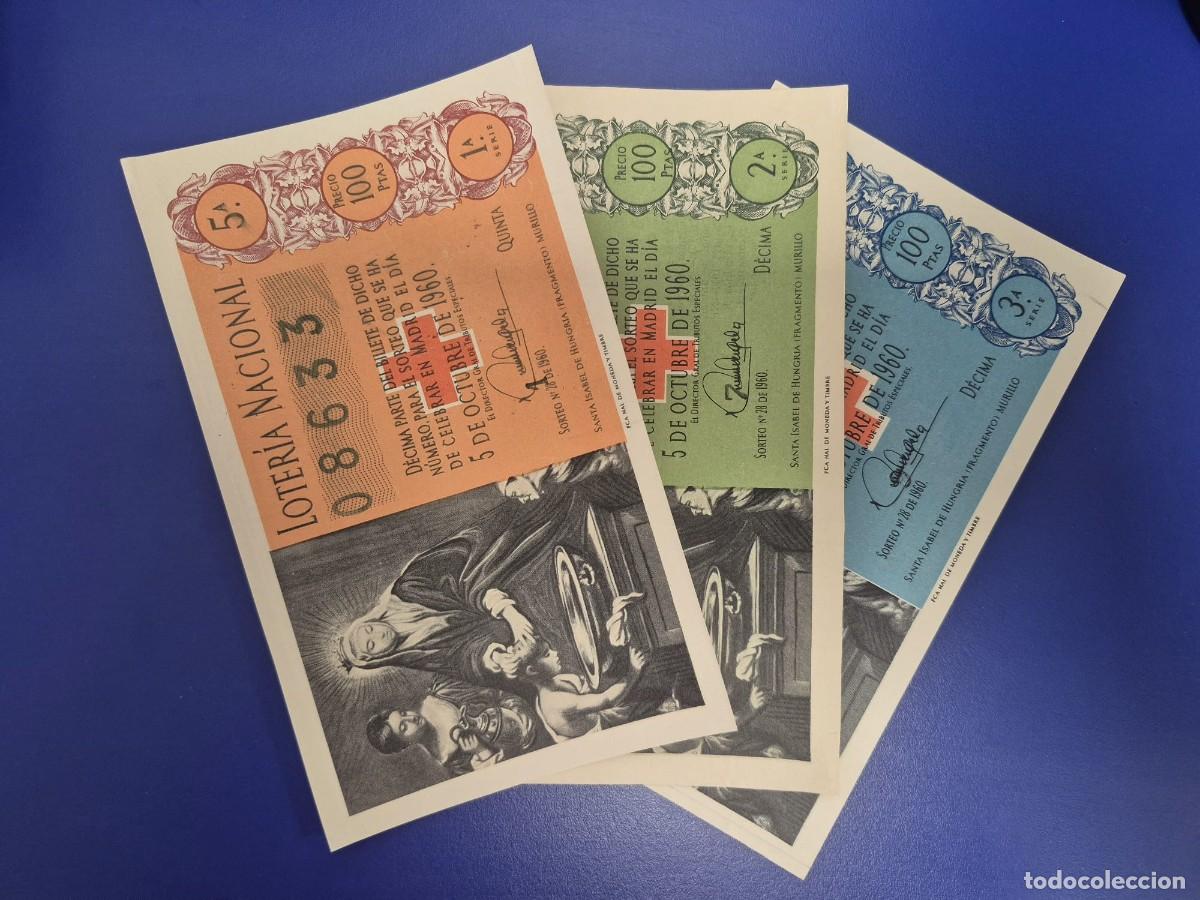 Loter&iacute;a Nacional: LOTERIA NACIONAL SORTEO 28 DE 1960 CRUZ ROJA SERIE COMPLETA