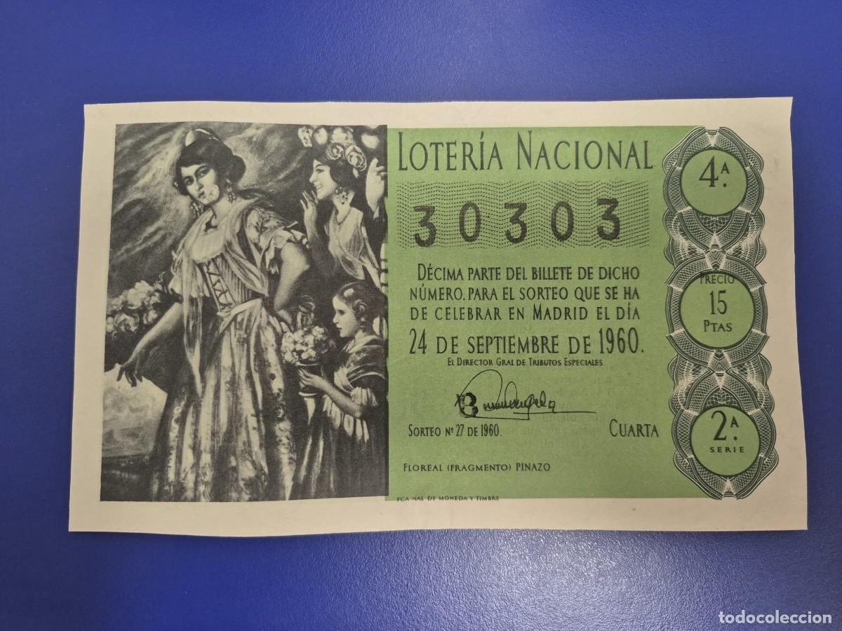 Loter&iacute;a Nacional: LOTERIA NACIONAL SORTEO 27 DE 1960 SERIE 2