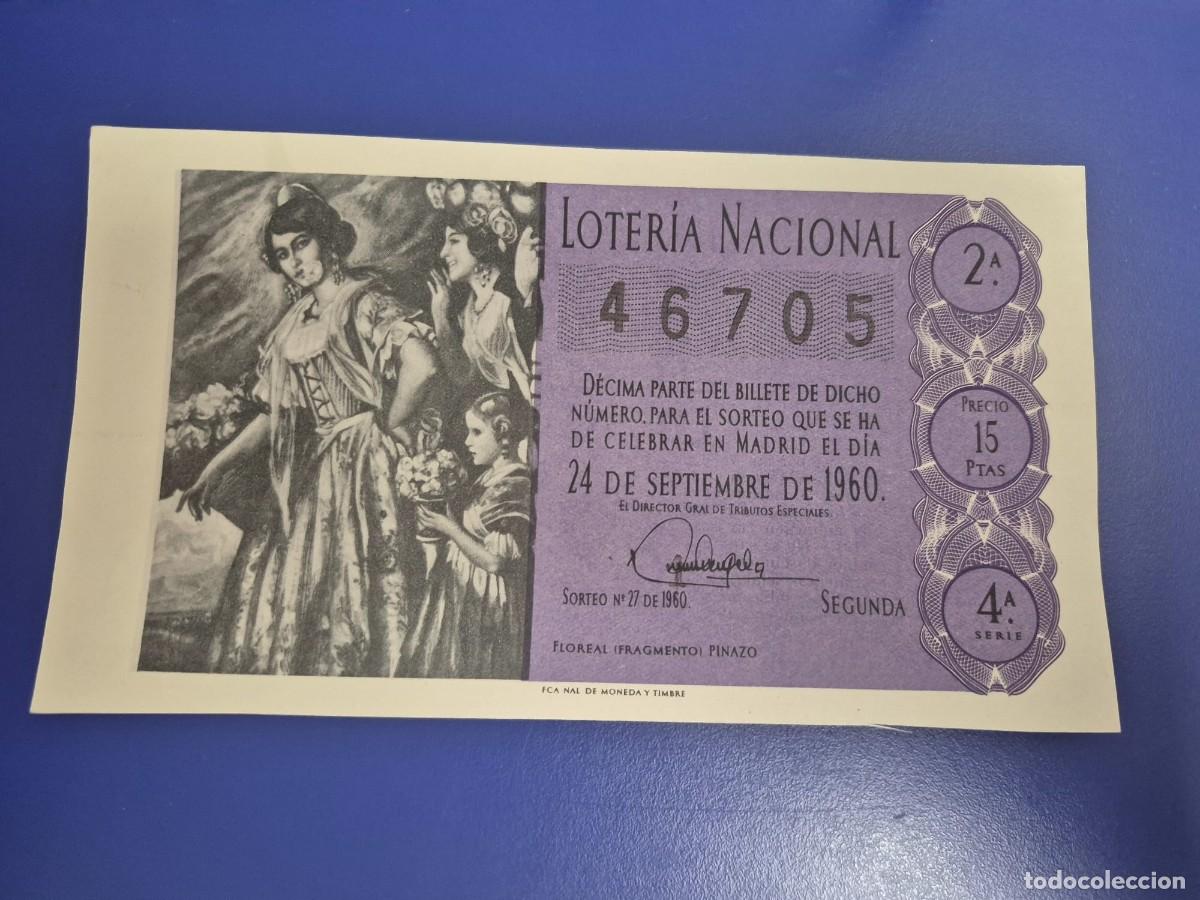 Loter&iacute;a Nacional: LOTERIA NACIONAL SORTEO 27 DE 1960 SERIE 4