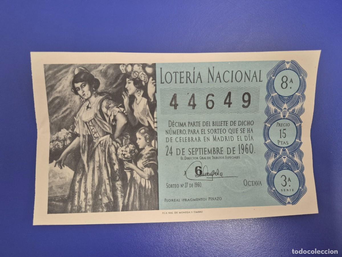 Loter&iacute;a Nacional: LOTERIA NACIONAL SORTEO 27 DE 1960 SERIE 3