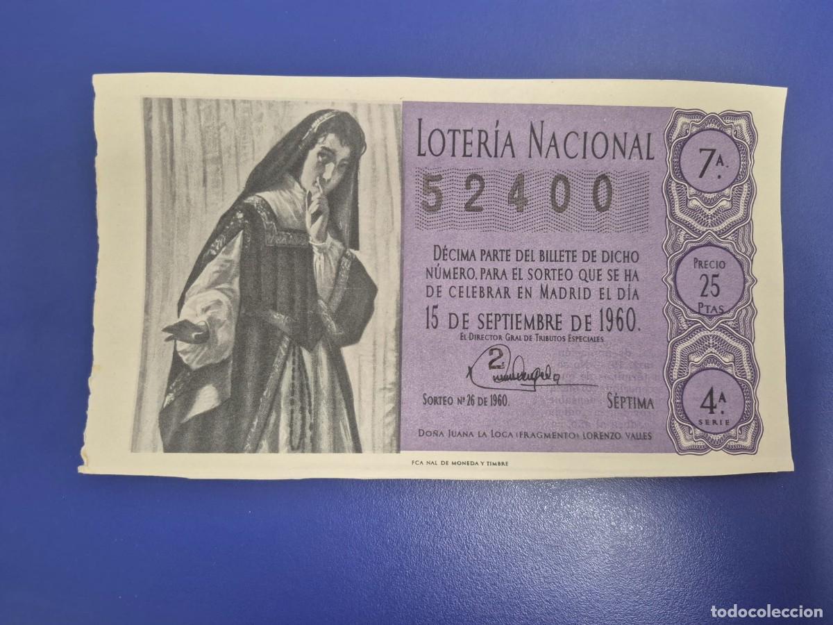 Loter&iacute;a Nacional: LOTERIA NACIONAL SORTEO 26 DE 1960 SERIE 4