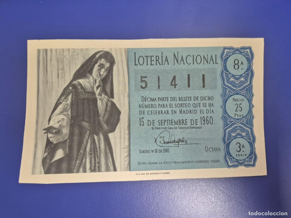 Loter&iacute;a Nacional: LOTERIA NACIONAL SORTEO 26 DE 1960 SERIE 3