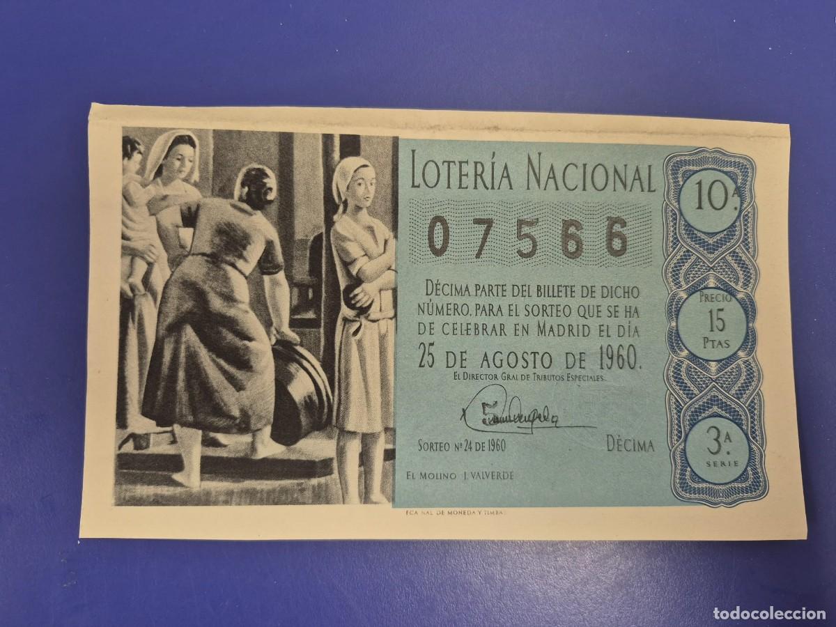Loter&iacute;a Nacional: LOTERIA NACIONAL SORTEO 24 DE 1960 SERIE 3