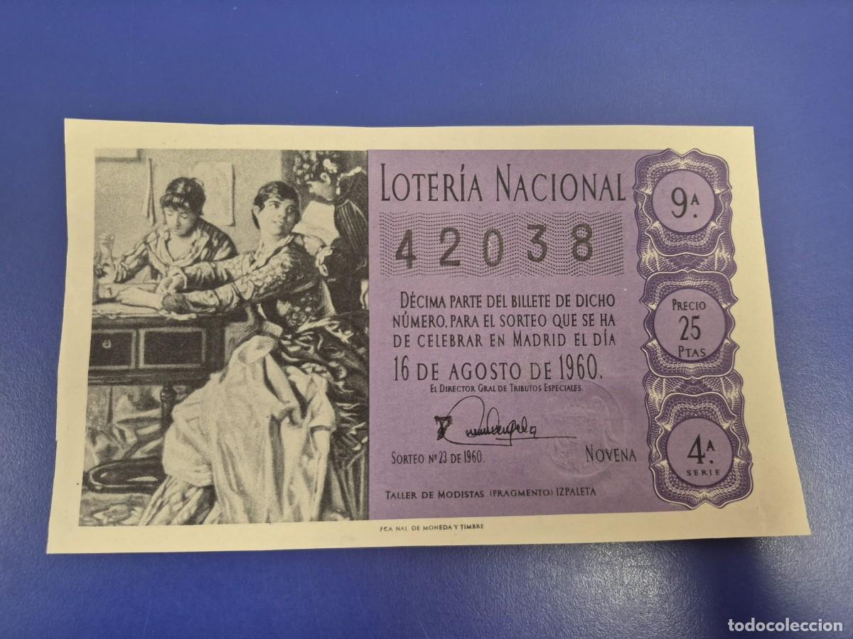 Loter&iacute;a Nacional: LOTERIA NACIONAL SORTEO 23 DE 1960 SERIE 4