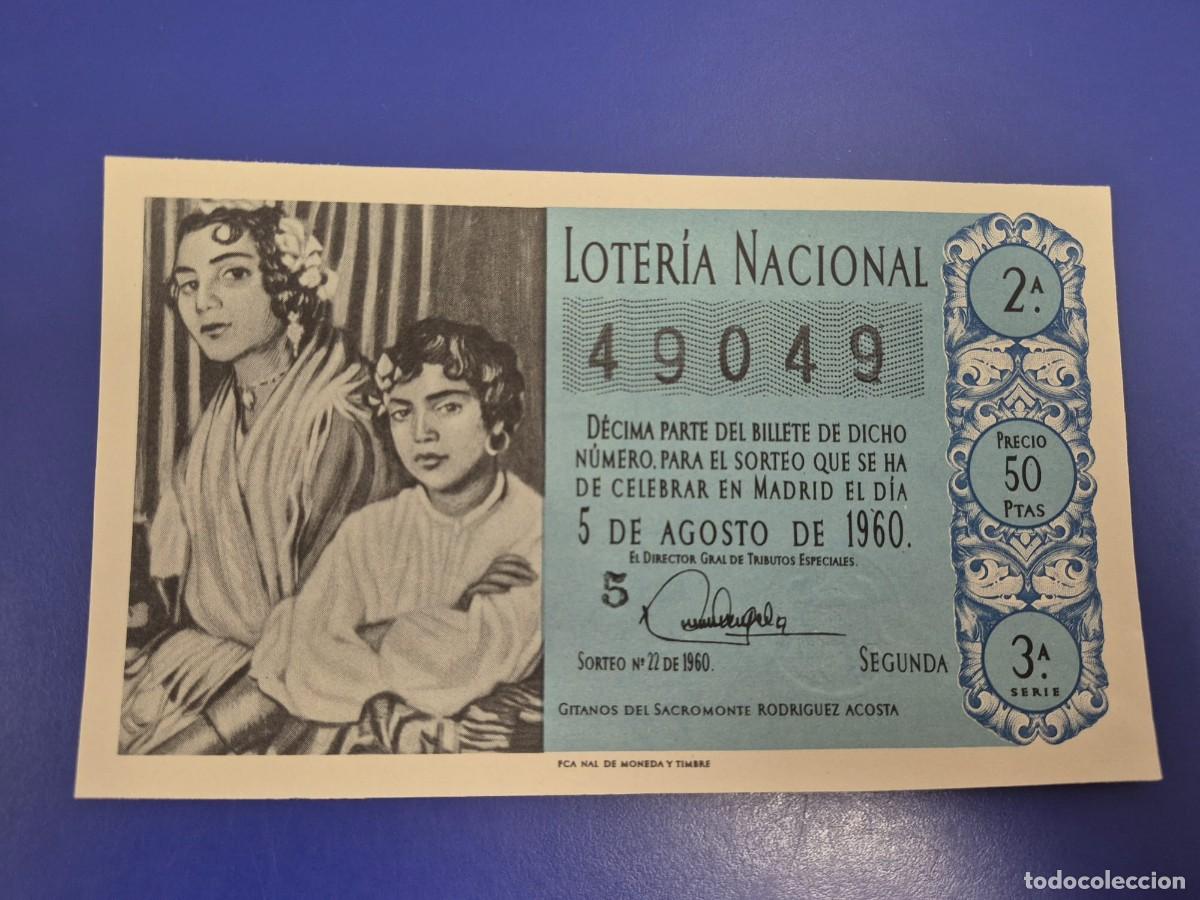 National Spanish Lottery: LOTERIA NACIONAL SORTEO 22 DE 1960 SERIE 3