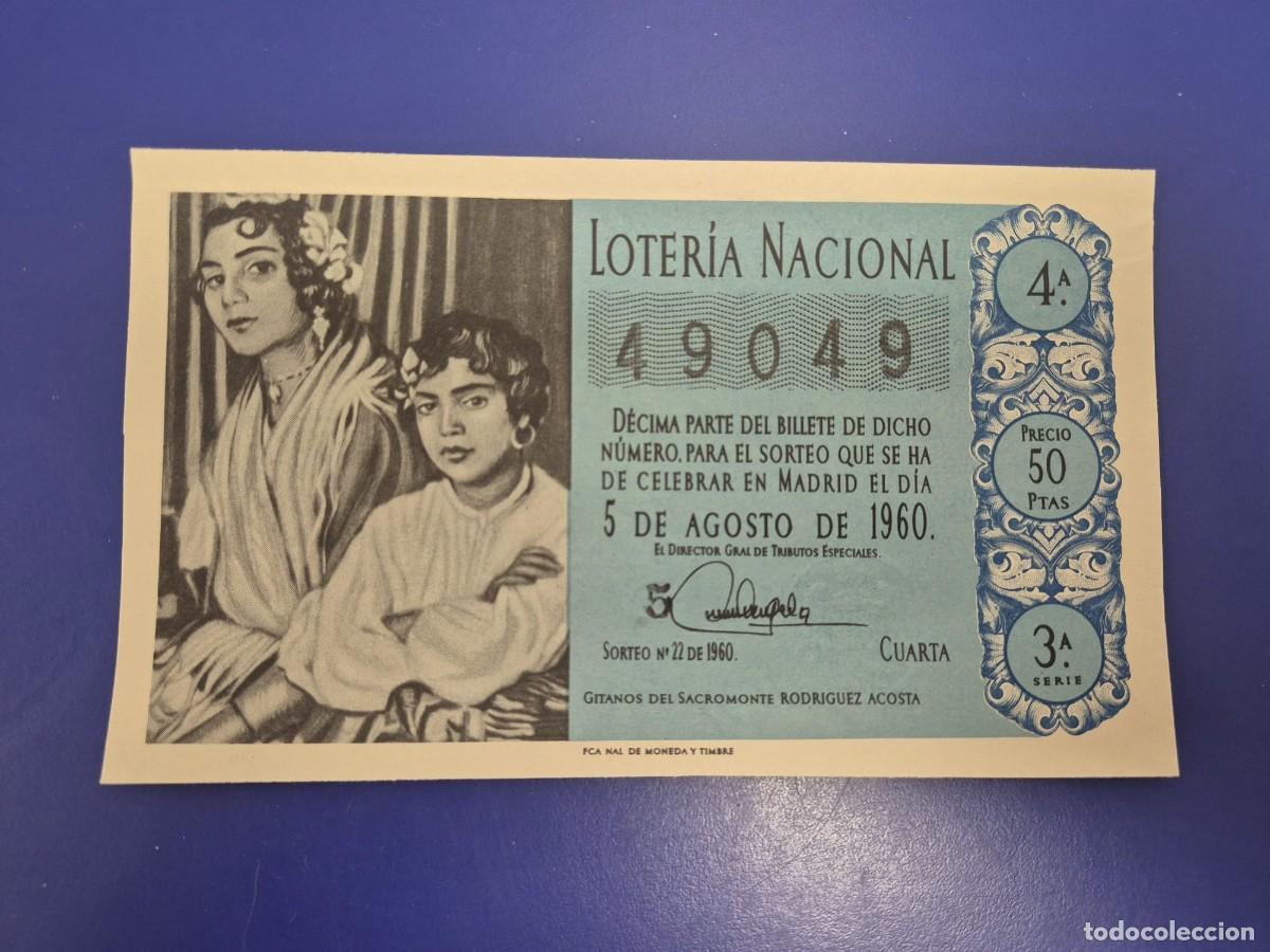 National Spanish Lottery: LOTERIA NACIONAL SORTEO 22 DE 1960 SERIE 3