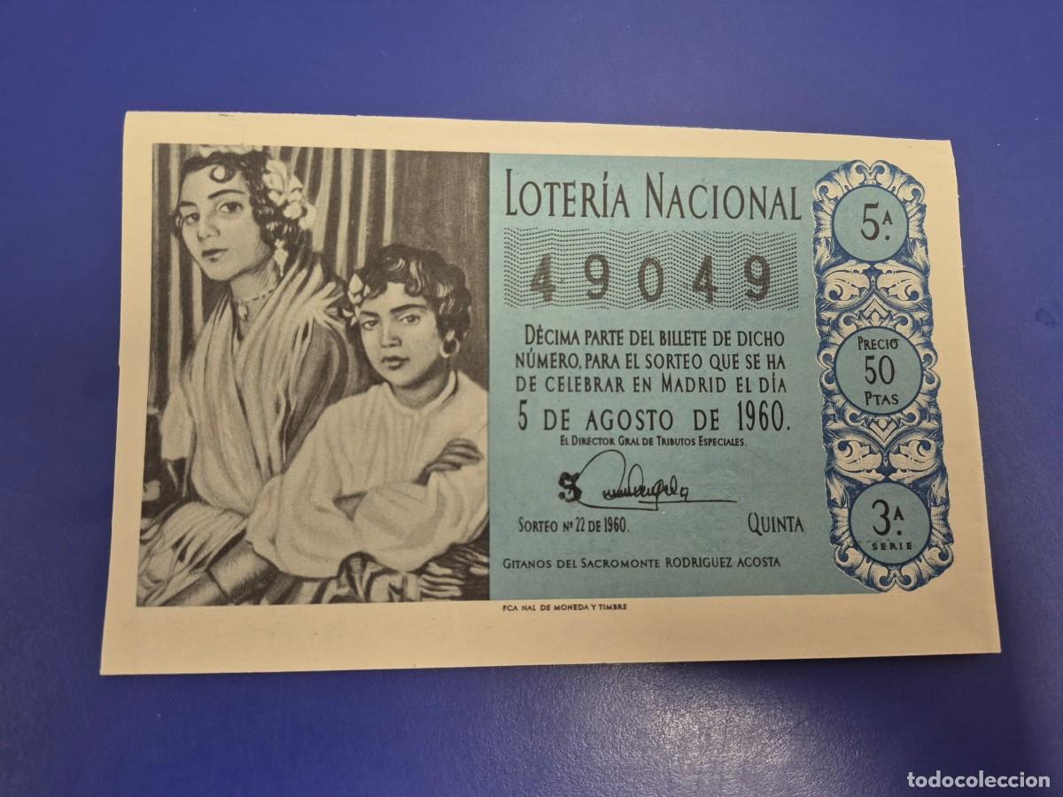 National Spanish Lottery: LOTERIA NACIONAL SORTEO 22 DE 1960 SERIE 3