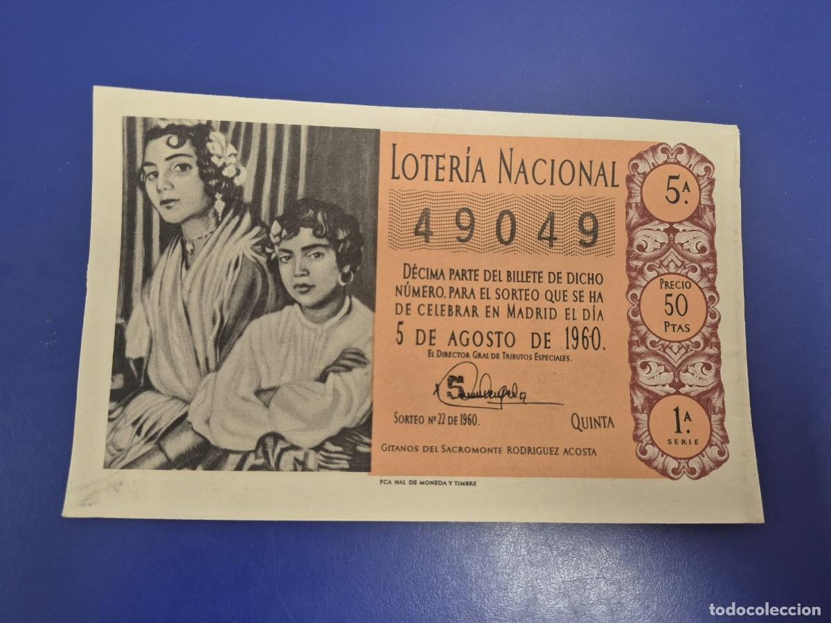 National Spanish Lottery: LOTERIA NACIONAL SORTEO 22 DE 1960 SERIE 1