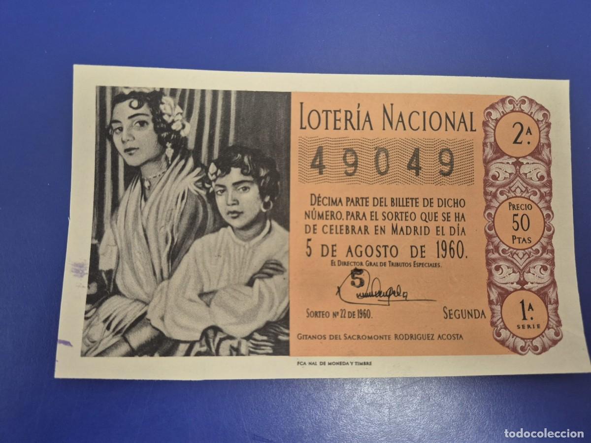 National Spanish Lottery: LOTERIA NACIONAL SORTEO 22 DE 1960 SERIE 1