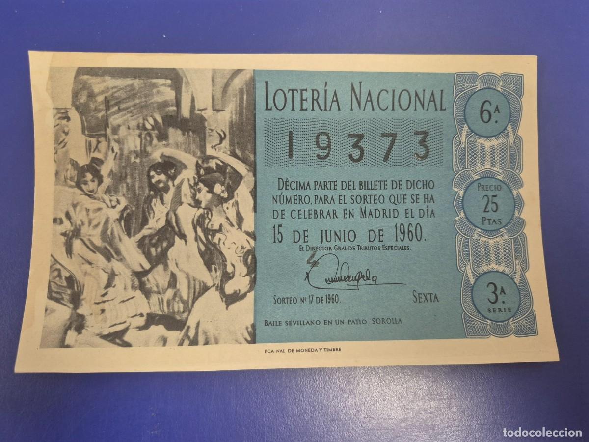 Loter&iacute;a Nacional: LOTERIA NACIONAL SORTEO 17 DE 1960 SERIE 3