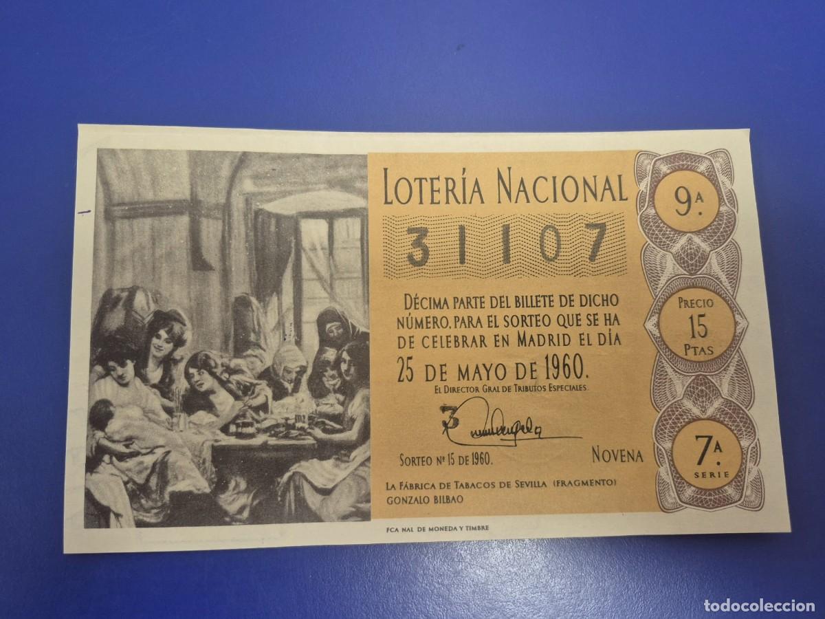 Loter&iacute;a Nacional: LOTERIA NACIONAL SORTEO 15 DE 1960 SERIE 7