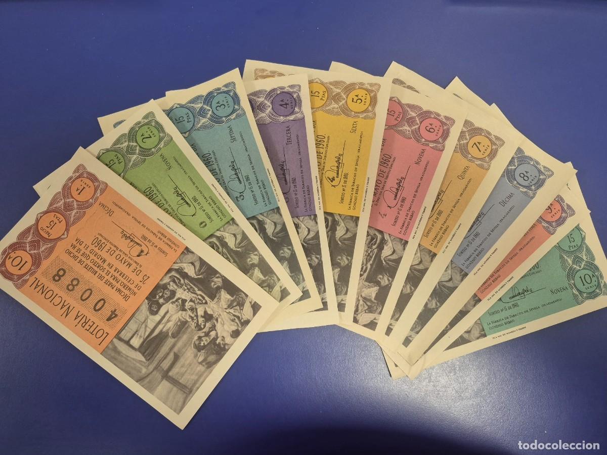 Loter&iacute;a Nacional: LOTERIA NACIONAL SORTEO 15 DE 1960 SERIE COMPLETA