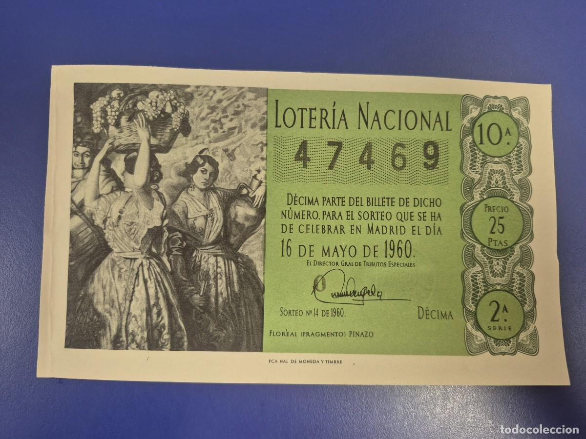 Loter&iacute;a Nacional: LOTERIA NACIONAL SORTEO 14 DE 1960 SERIE 2