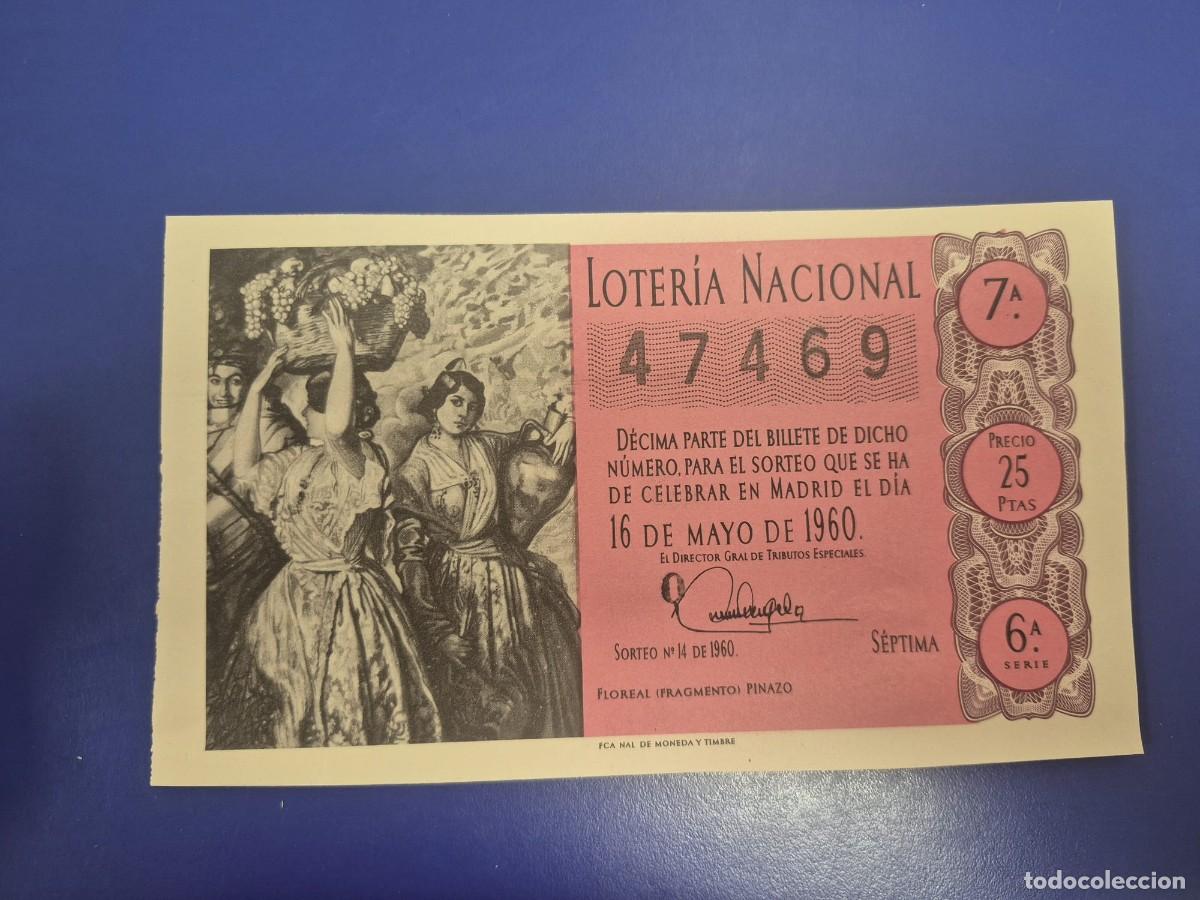 Loter&iacute;a Nacional: LOTERIA NACIONAL SORTEO 14 DE 1960 SERIE 6
