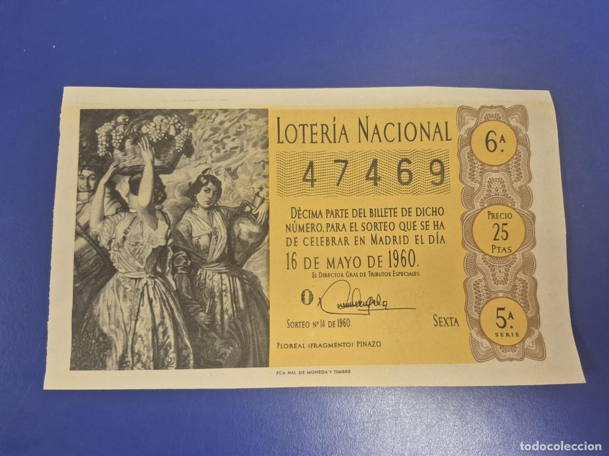 Loter&iacute;a Nacional: LOTERIA NACIONAL SORTEO 14 DE 1960 SERIE 5