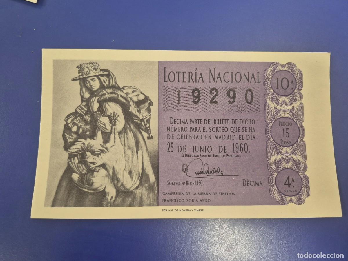 Loter&iacute;a Nacional: LOTERIA NACIONAL SORTEO 18 DE 1960 SERIE 4