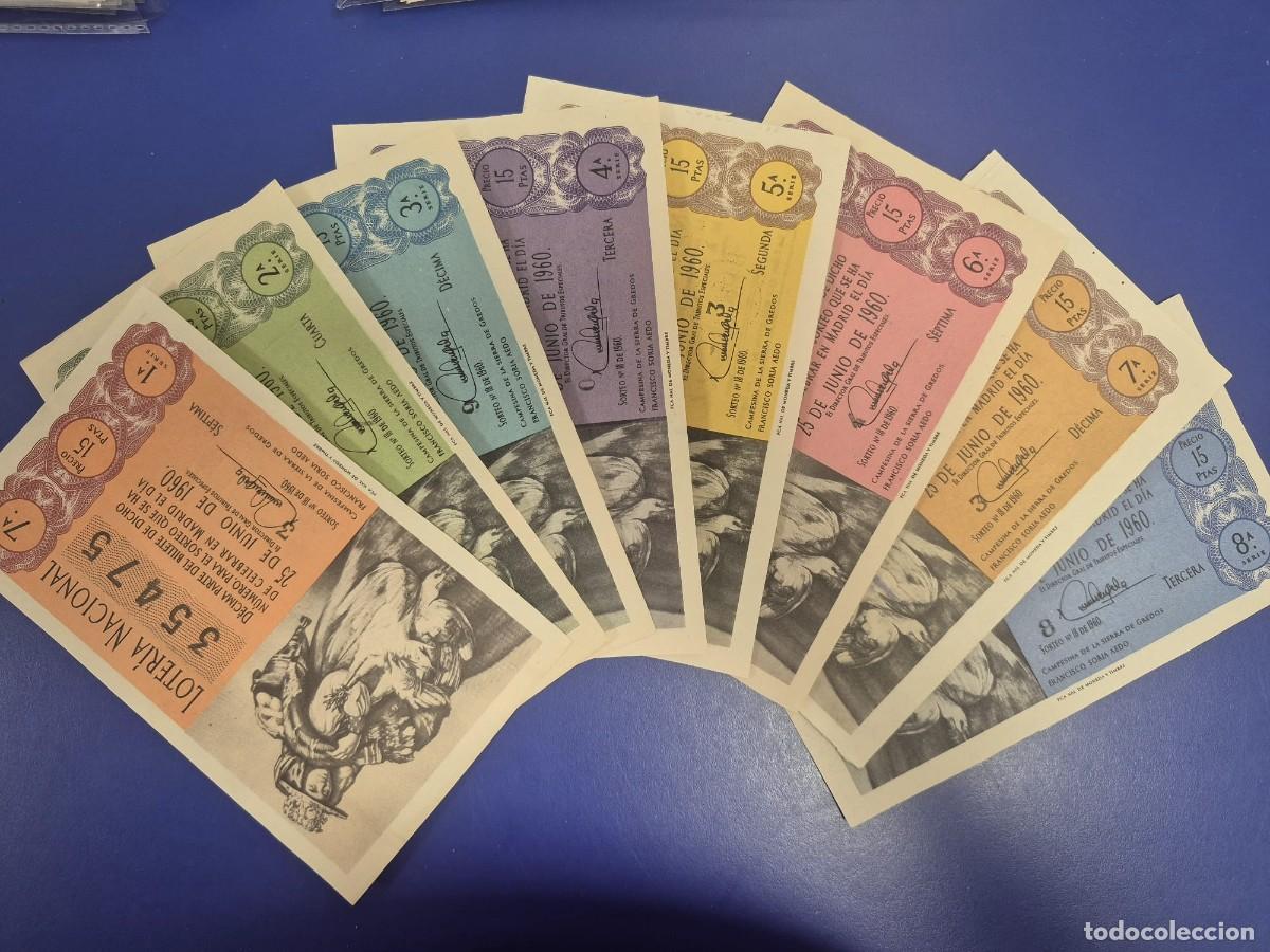 Loter&iacute;a Nacional: LOTERIA NACIONAL SORTEO 18 DE 1960 SERIE COMPLETA