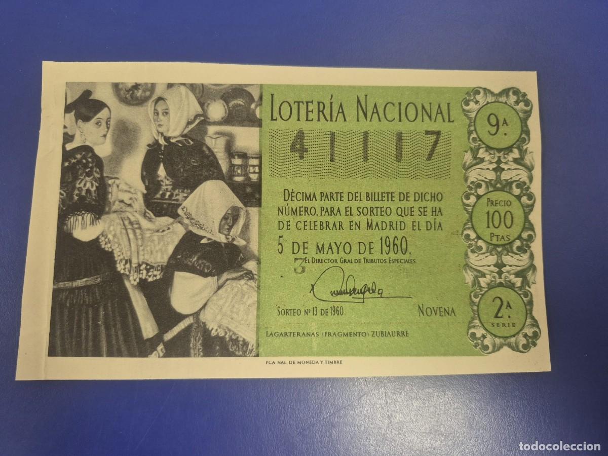 Loter&iacute;a Nacional: LOTERIA NACIONAL SORTEO 13 DE 1960 SERIE 2