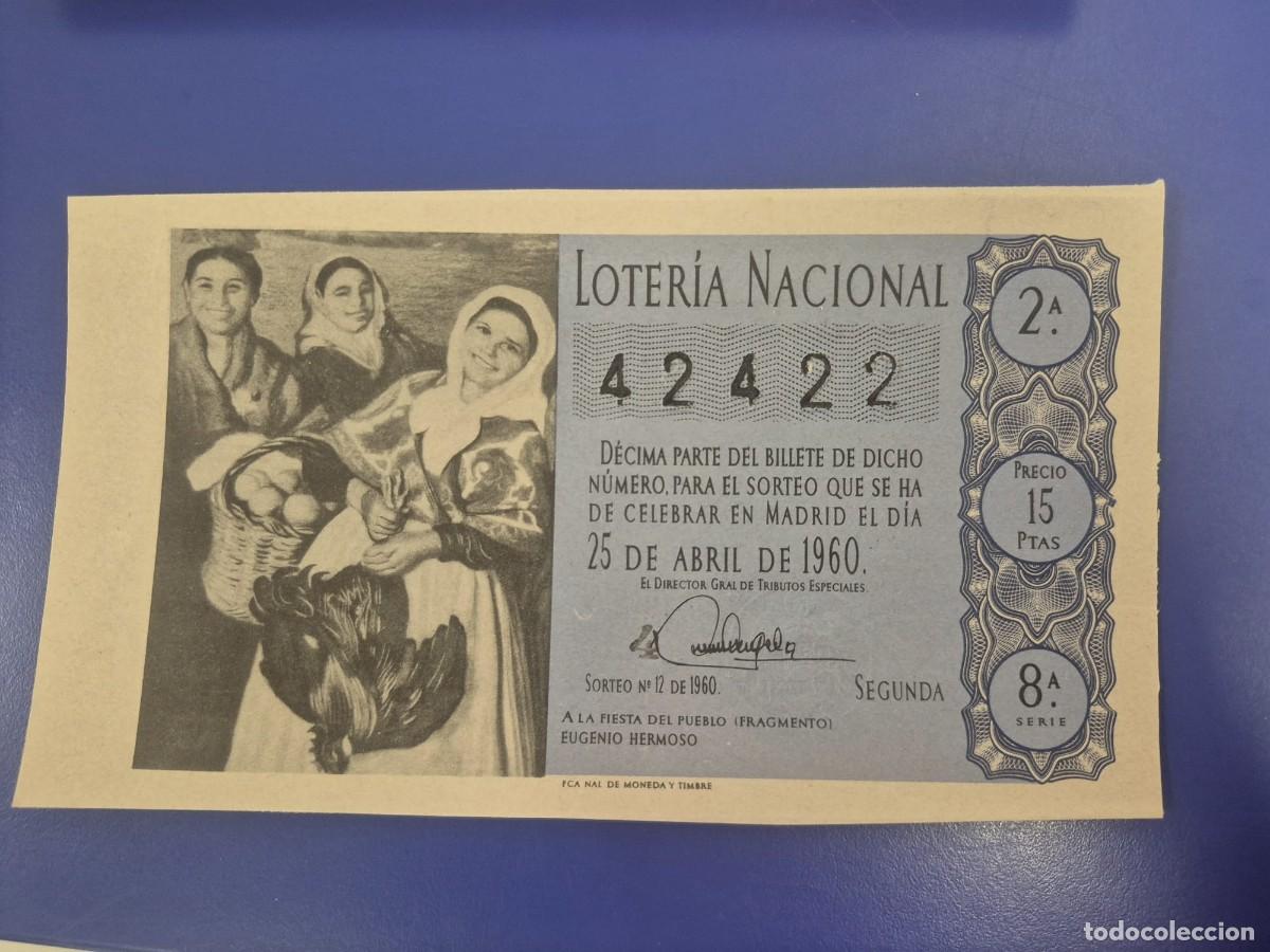 Loter&iacute;a Nacional: LOTERIA NACIONAL SORTEO 12 DE 1960 SERIE 8
