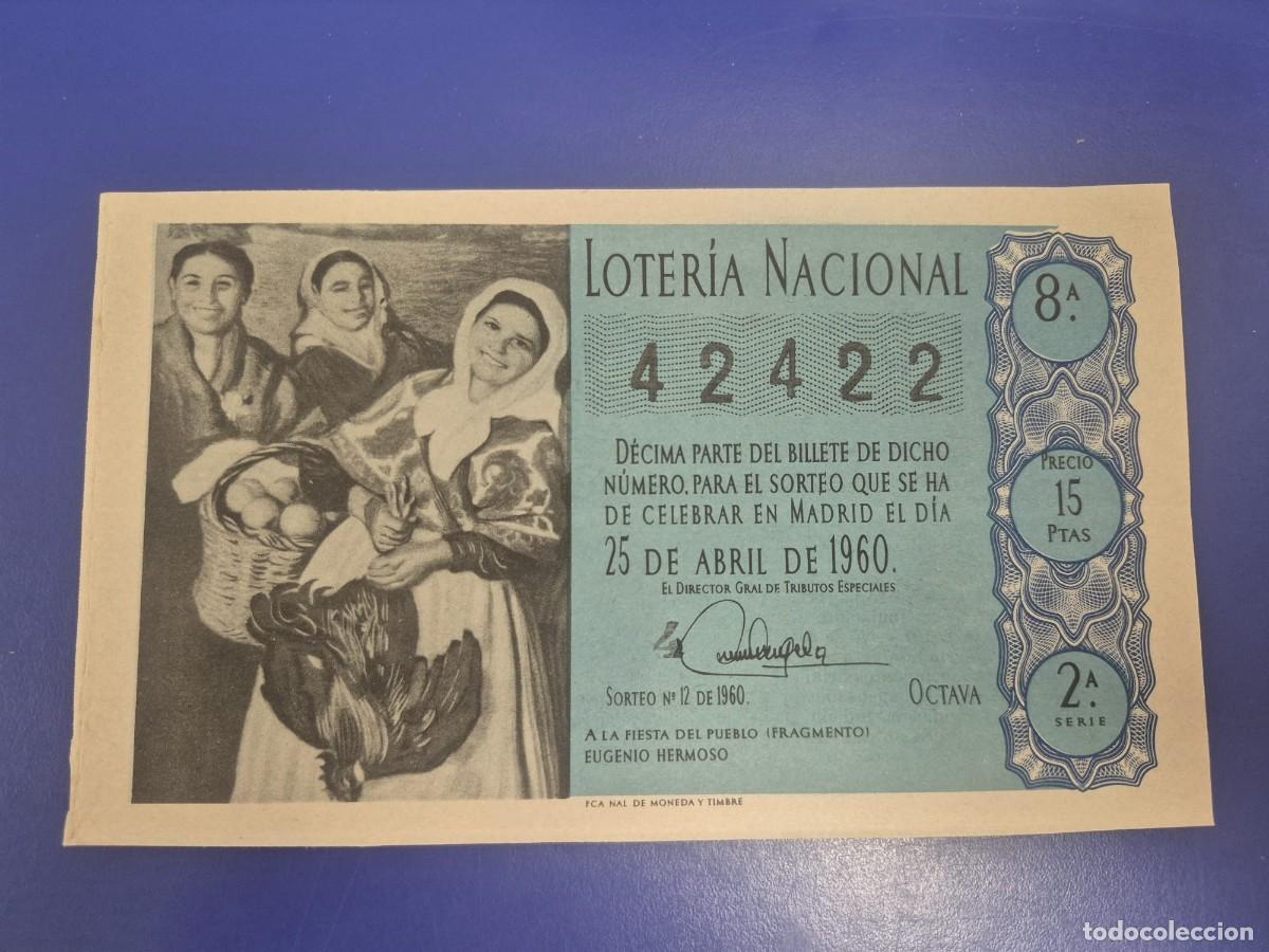 Loter&iacute;a Nacional: LOTERIA NACIONAL SORTEO 12 DE 1960 SERIE 3
