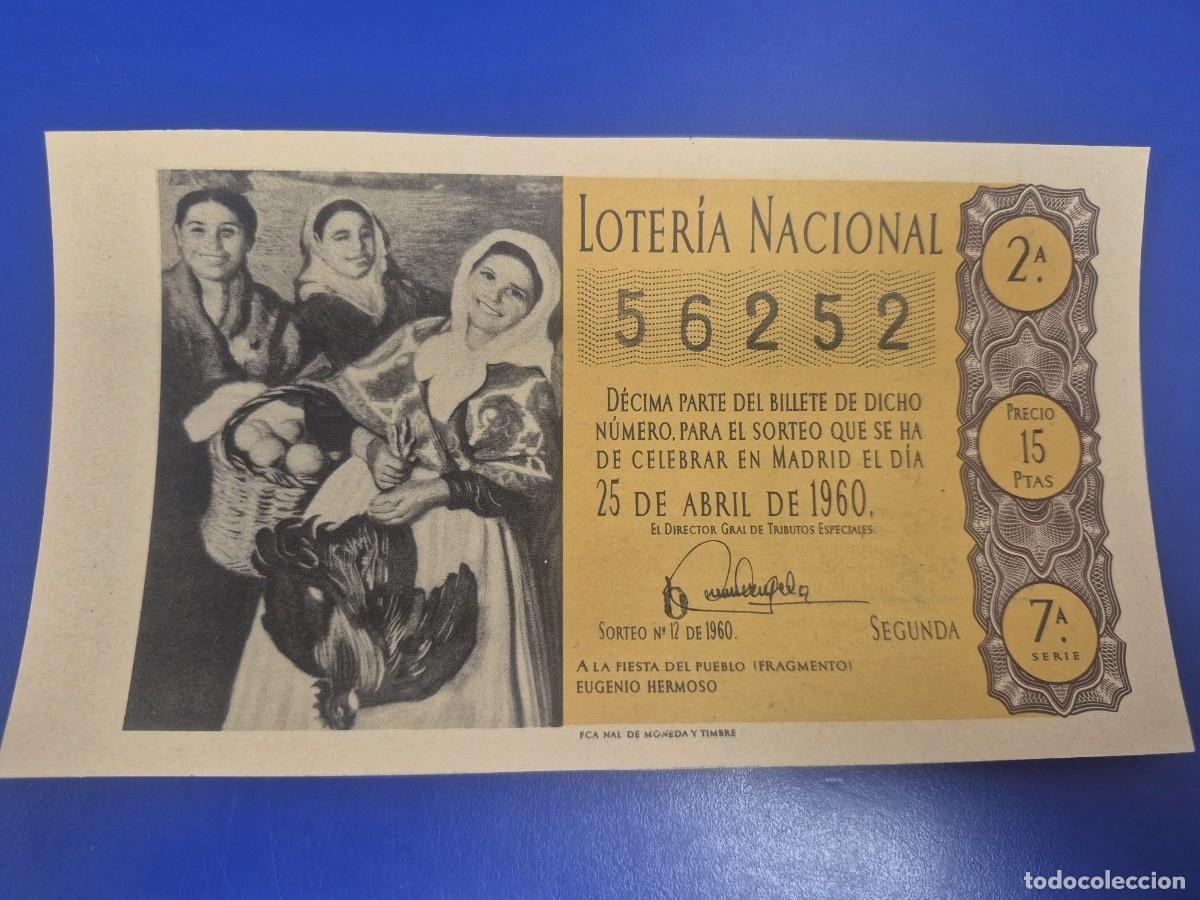 Loter&iacute;a Nacional: LOTERIA NACIONAL SORTEO 12 DE 1960 SERIE 7