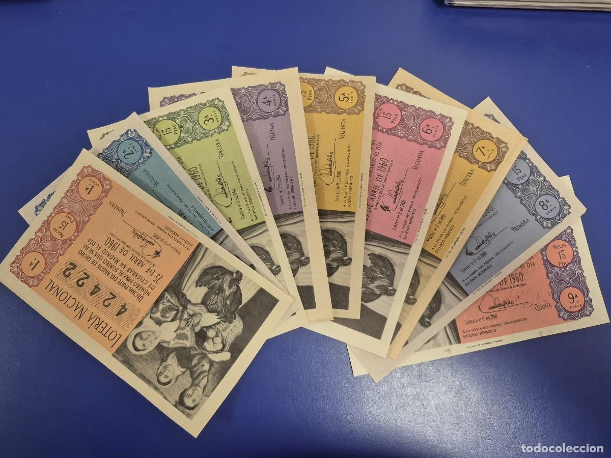 Loter&iacute;a Nacional: LOTERIA NACIONAL SORTEO 12 DE 1960 SERIE COMPLETA