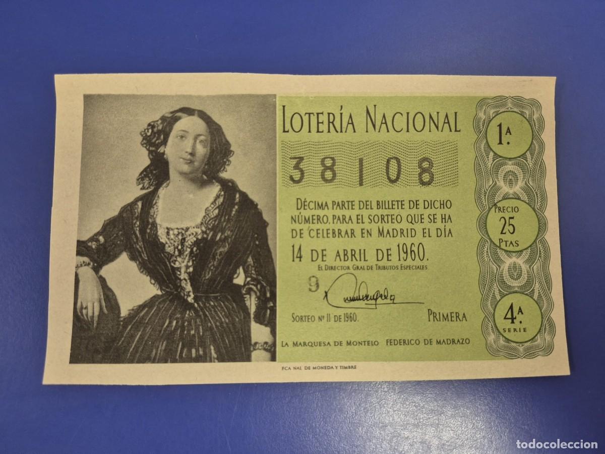 Loter&iacute;a Nacional: LOTERIA NACIONAL SORTEO 11 DE 1960 SERIE 2